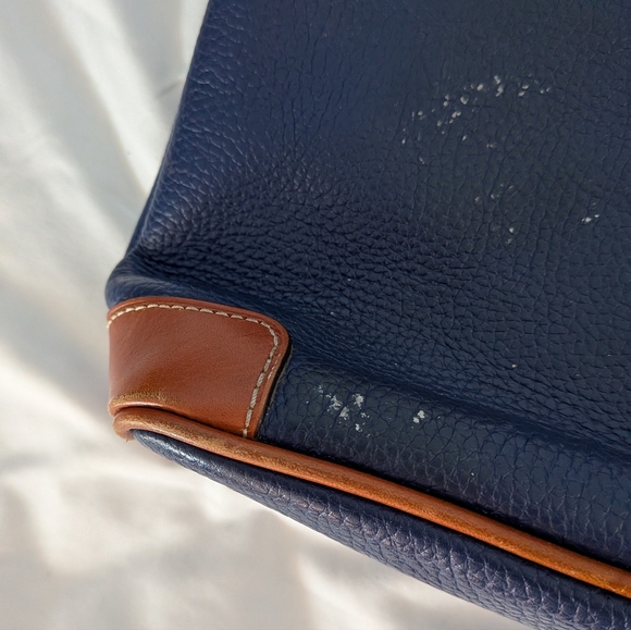 Dooney & Bourke Navy and Brown Crossbody Bag